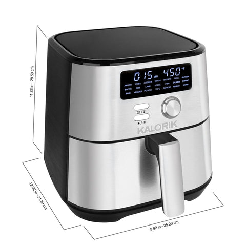  4 Qt Digital Air Fryer with Guided Cooking, Black