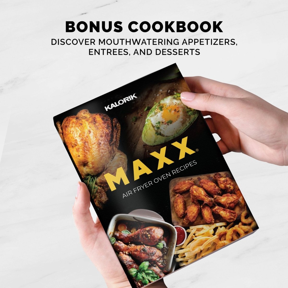 Kalorik MAXX® 4 Quart Digital Air Fryer, Black and Stainless Steel