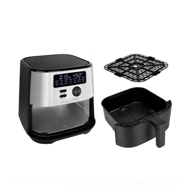 Kalorik MAXX® 4 Quart Digital Air Fryer, Black and Stainless Steel