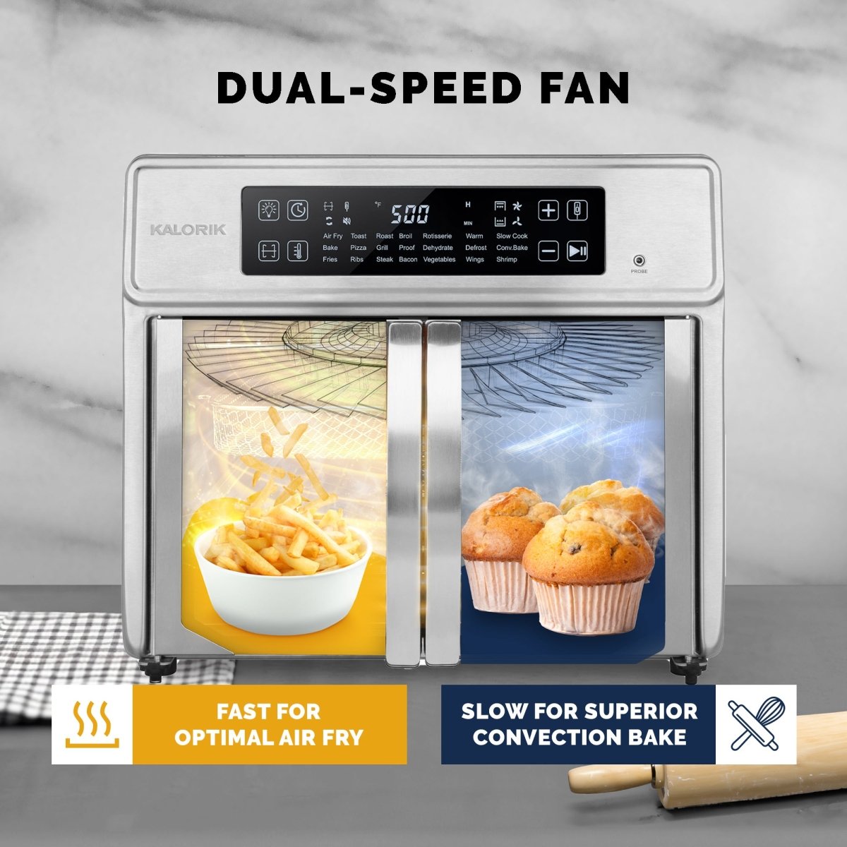 Experience NEW Kalorik MAXX® Advance 26 Quart Digital Air Fryer Oven