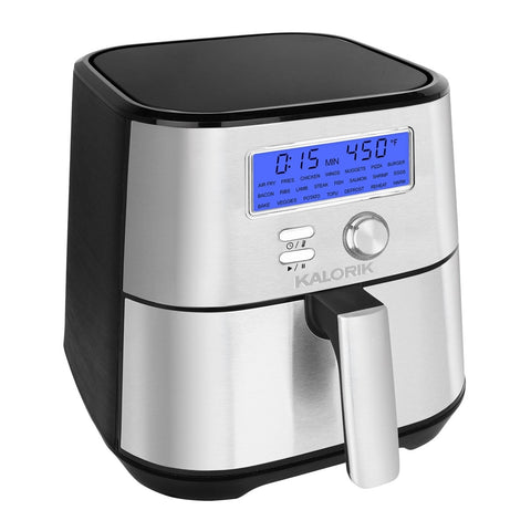 Kalorik MAXX® Plus 6 Quart Digital Air Fryer with LCD, Stainless Steel