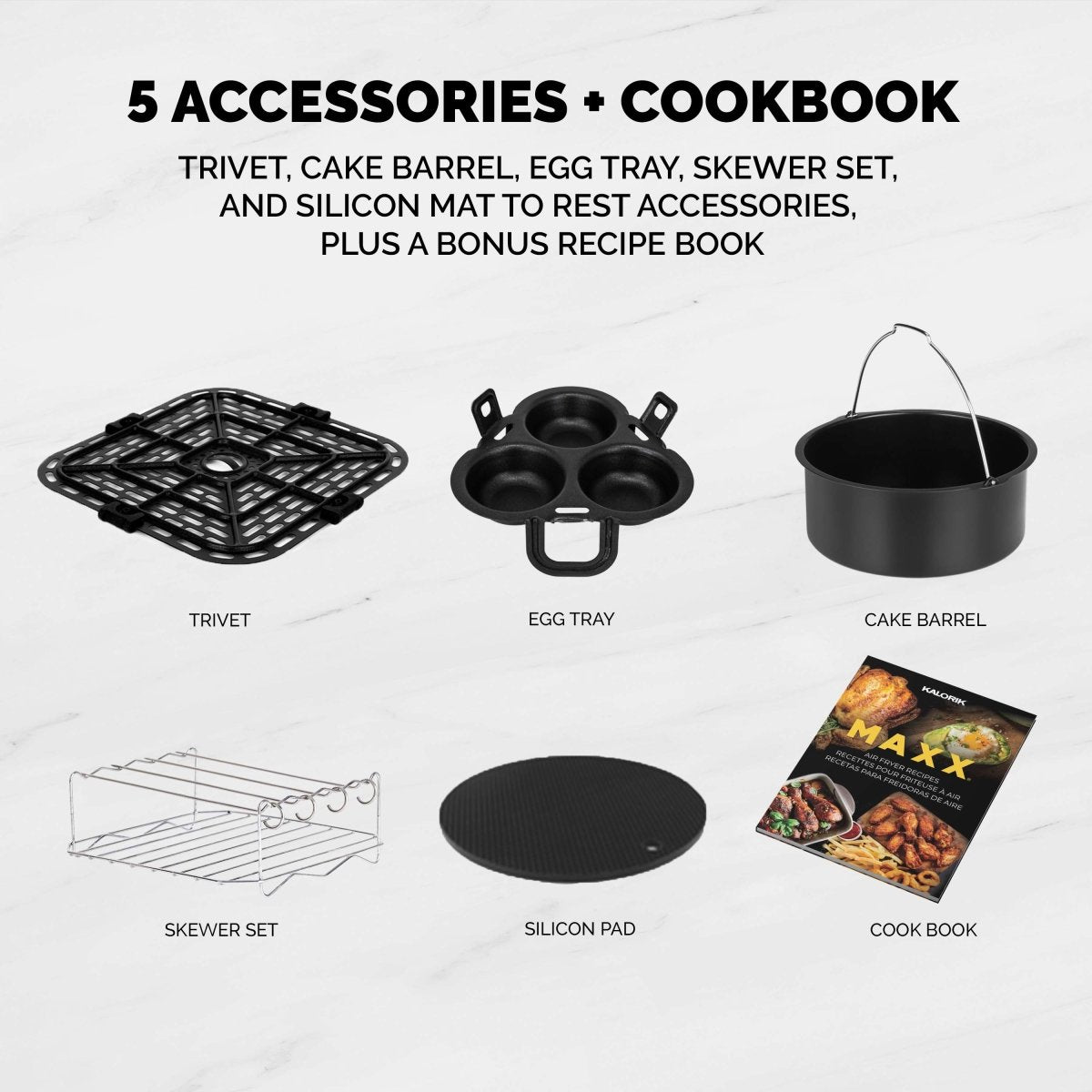 Kalorik MAXX® Plus 7 Quart Digital Air Fryer, Stainless Steel