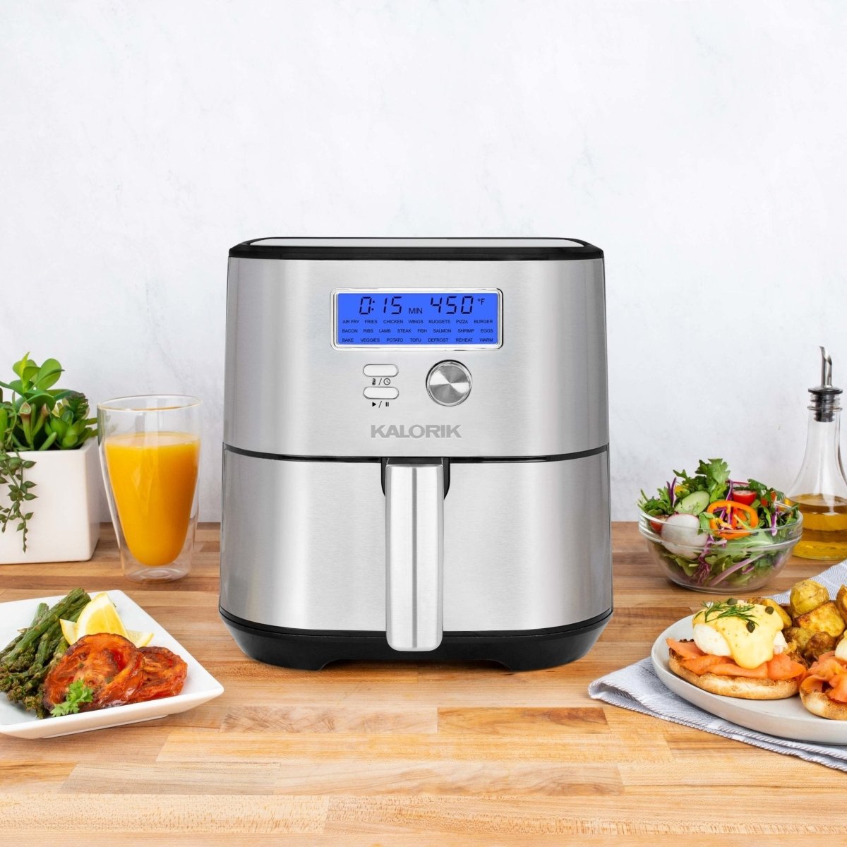 Kalorik MAXX® Plus 7 Quart Digital Air Fryer, Stainless Steel