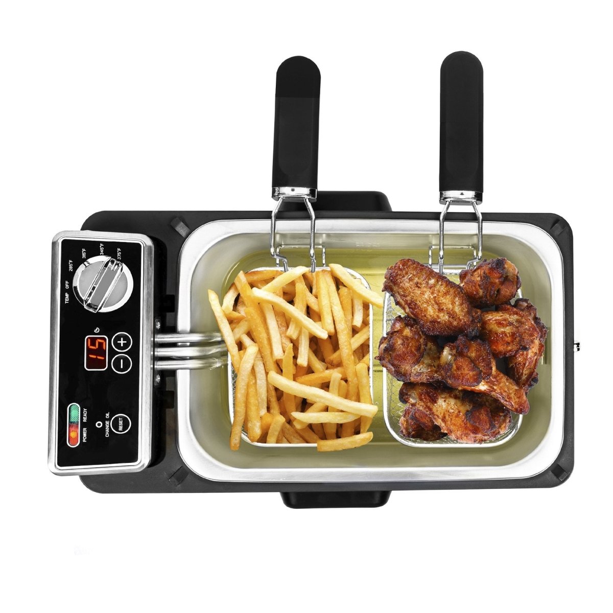 Kalorik Pro 4.2 Qt. Triple Basket Deep Fryer w/Oil Filtration