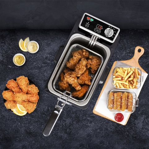 Kalorik Pro 4.2 Qt. Triple Basket Deep Fryer w/Oil Filtration