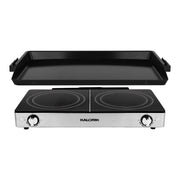 Kalorik® Pro Double Griddle and Cooktop, Stainless Steel