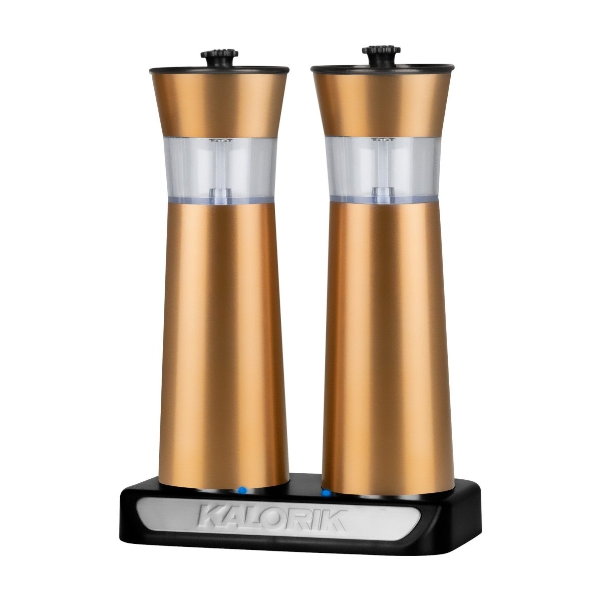 Kalorik® Rechargeable Gravity Salt and Pepper Grinder Set, Copper