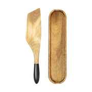 Mad Hungry 2-Piece Acacia Wood Spurtle Set, Black