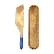 Mad Hungry 2-Piece Acacia Wood Spurtle Set, Blue