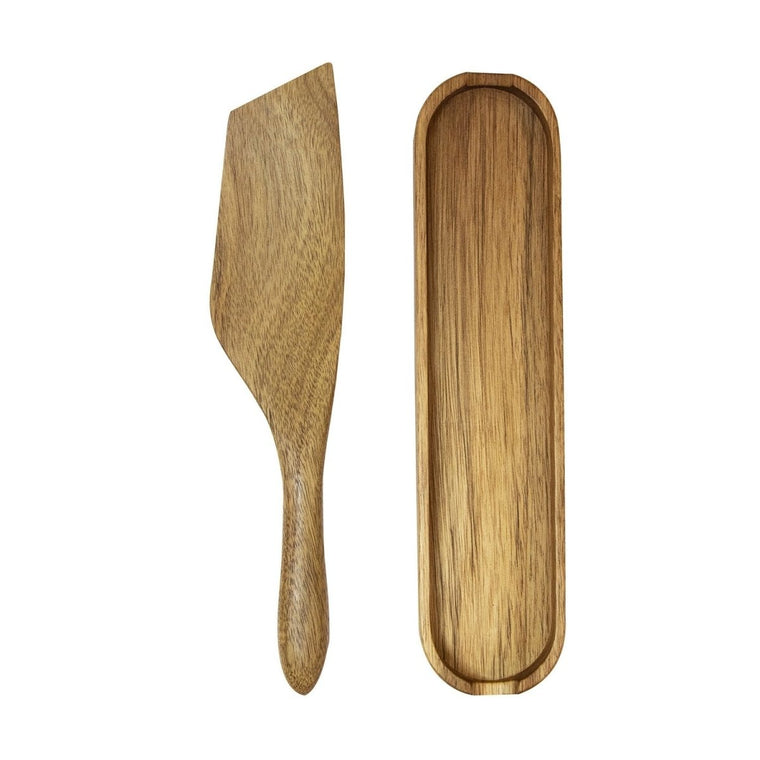Mad Hungry 2-Piece Acacia Wood Spurtle Set, Natural