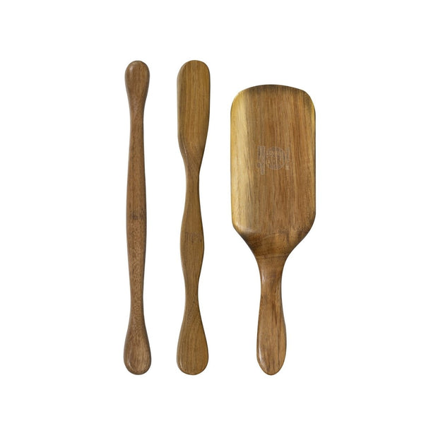 Mad Hungry 3-Piece Measuring Spoon Set, Acacia Wood