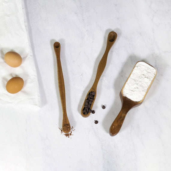 Mad Hungry 3-Piece Measuring Spoon Set, Acacia Wood