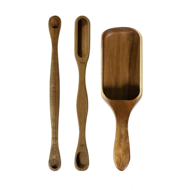 Mad Hungry 3-Piece Measuring Spoon Set, Acacia Wood